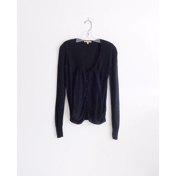 Manoukian Black Draped Front Cardigan sz XS - Picture 1 of 3